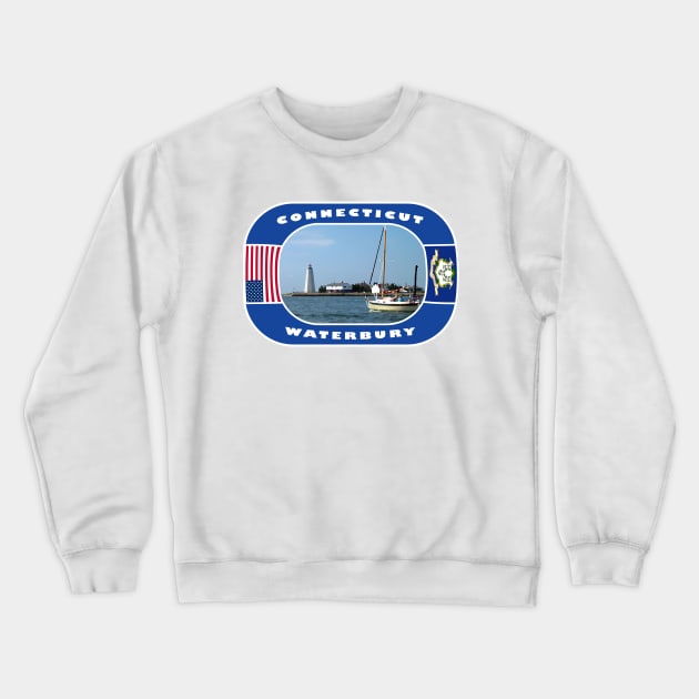 Connecticut, Waterbury City, USA Crewneck Sweatshirt by DeluxDesign